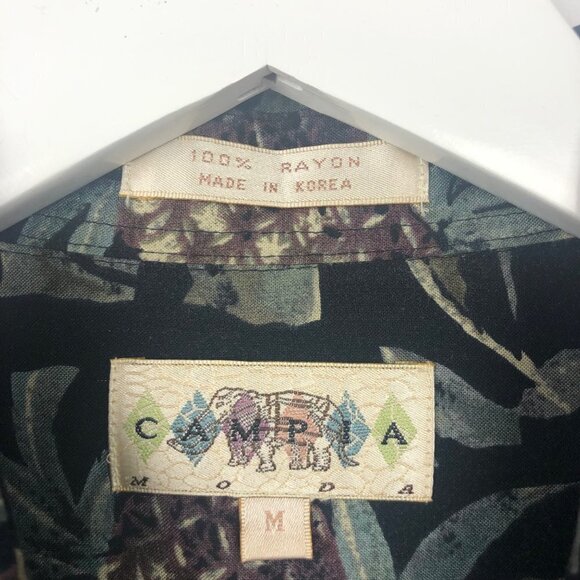 Campia Moda Hawaiian Short Sleeve Dress Shirt Size Medium - Picture 4 of 13